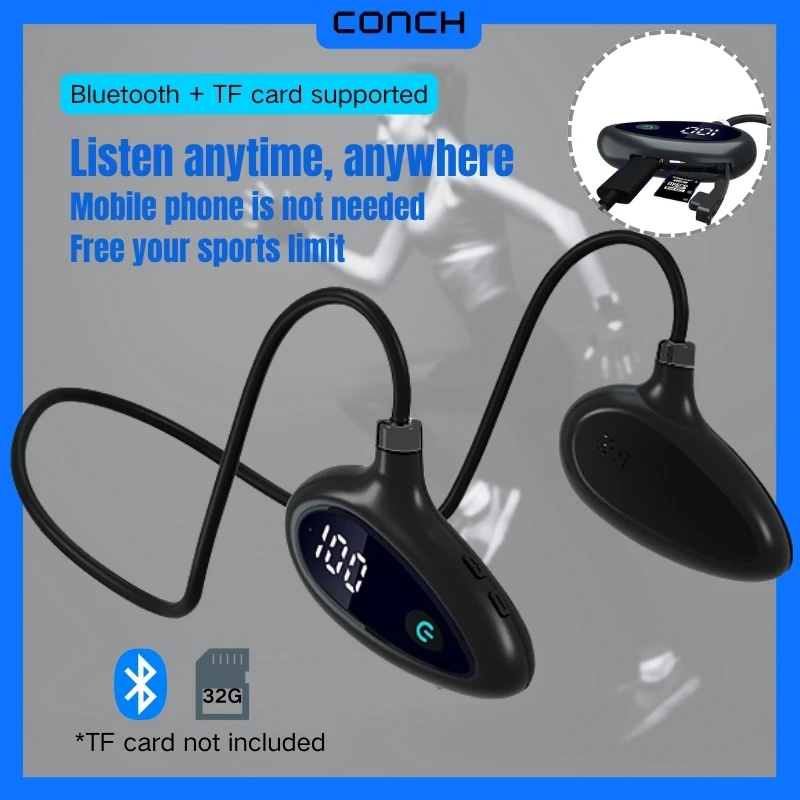 On Ear Long Playtime Support Tf Card Auricolare Leggero Outdoor Neckband Cuffie Bluetooth Sportive Impermeabili
