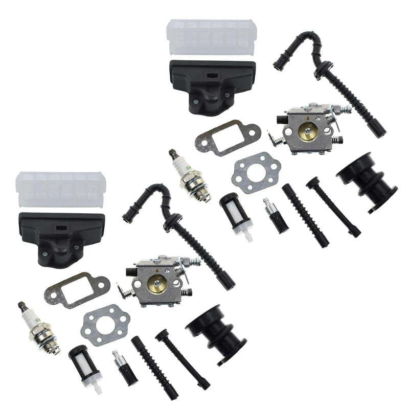 2X Carburetor Air Filter Kit For Stihl 021 023 025 Ms210 Ms230 Ms250 250 Chainsaw 1123 120 0605, 1123 160 1650