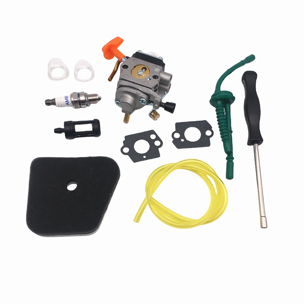 Fs100 C1Q-S174 Carburatore + Filtro Aria + Strumento Di Regolazione + Linea Carburante Per Stihl Ht100 Ht101 Km100 Km100R Km110R Km110 Km90 Km90R