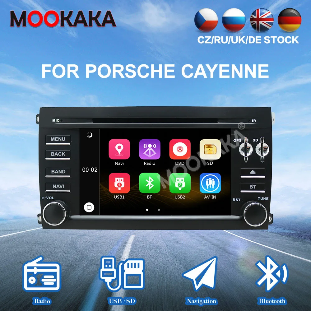 Per Porsche Old Cayenne 2003-2010 Lettore Cd Dvd Car Stereo Touchscreen Multimedia Navigazione Gps Unità Principale Radio Dsp Incorporato