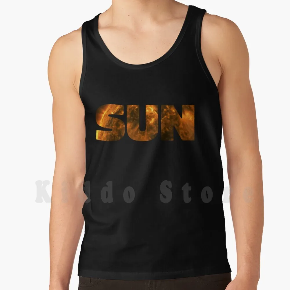 The Sun Tank Tops Vest 100% Cotton Sun Solar System Space Cme Flare Life Stars Moon Planets Astronaut Saturn Earth Jupiter