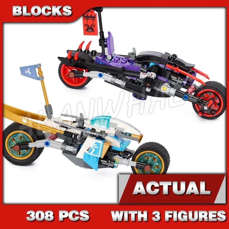 Shinobi Street Race Of Snake Jaguar Oni Bike Motorcycle Flag 10802 Building Blocks Set Mattoni Compatibili Con Il Modello