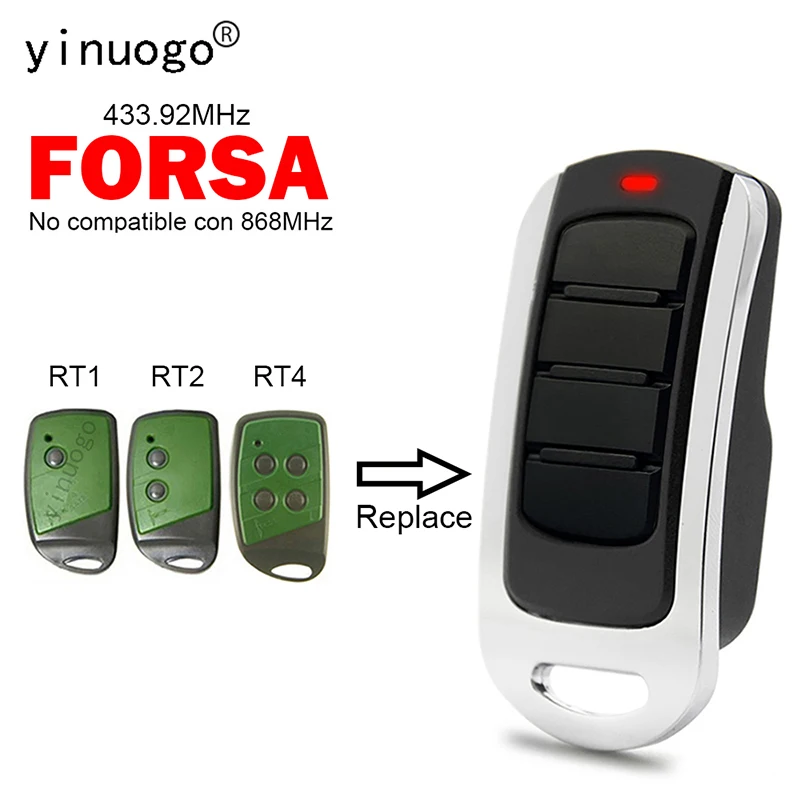 Telecomando Per Apriporta Garage Forsa Rt1 Rt2 Rt4 433,92 Mhz Rolling Code Telecomando Per Cancello