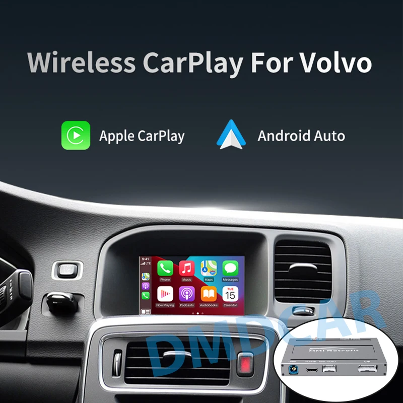 Decoder Wireless Carplay Android Auto Module Box Per Volvo Xc60 S60 V40 V60 Mirror Link