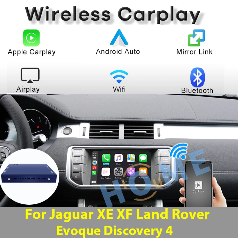 Wireless Carplay Android Auto Per Jaguar Xe Xf Land Rover Evoque Discovery 4 Modulo Box Decoder Interfaccia Video Multimediale