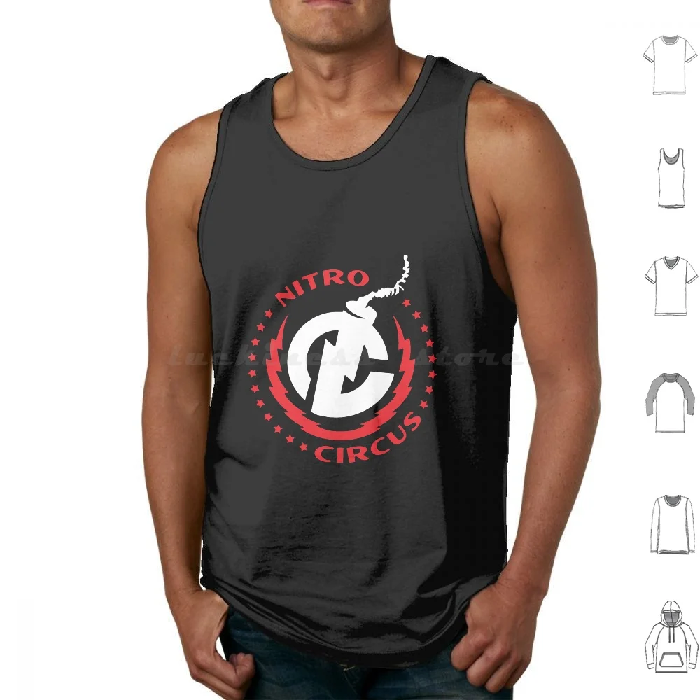 Nitro Circus Logo Canotte Stampa Cotton Nitro Circus Logo Motors Action Sport