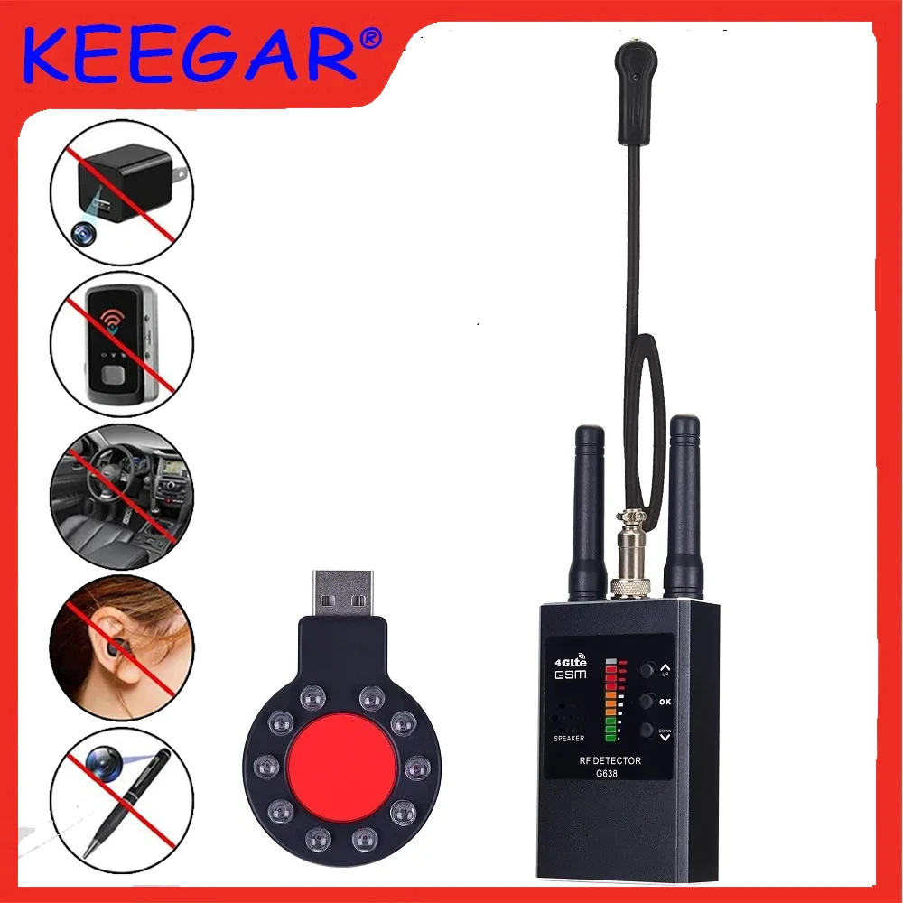Rilevatore Di Telecamere Nascoste Con Segnale Rf Anti-Spia Gsm Audio Gps Radio Spy Devices Finder Gadget Spia Professionale Anti Candid Ir Cam