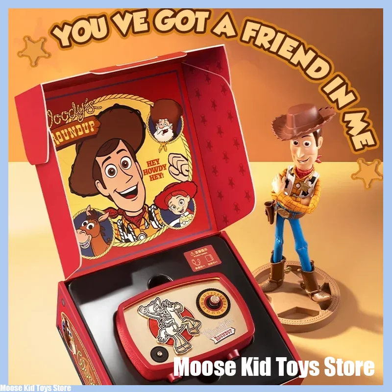 Genuine Disney Toy Story Woody Retro Bluetooth Speaker Cartoon Wireless Speaker Toy Anime Figure Toy Woody Speaker Regalo Per Bambini