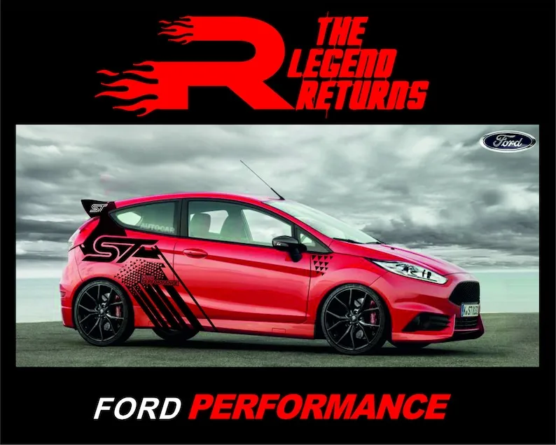 Adesivi Per Auto Car Wrap Ford Fiesta St Ford Performance Pro Racing Decalcomanie Custom Whole Body Styling Quality Wrapping Vinyl Gunmeta