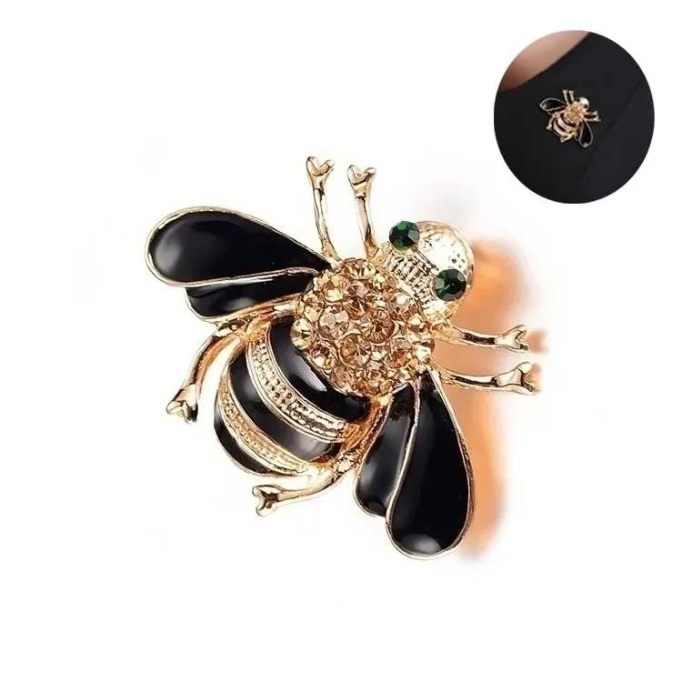 Delysia King Popolare Versatile Spilla Ape Di Cristallo Di Alta Qualità Moda Drip Oil Design Banchetto Elegante Temperamento Distintivo