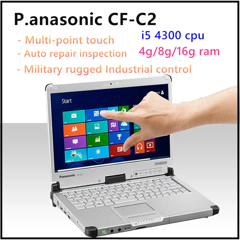 2023 Hot Used Toughbook Cf-C2 Cf C2 Laptop I5 3400U 4Gb/8Gb/16Gb Ram Con Ssd Da 512Gb Per Alldata Mb Star C4 C5 C6 Icom Next O.Dis