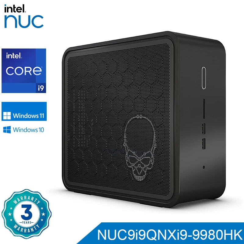 Intel Nuc 9 Muslimost Ghost Skull Canyon Core I9-9980Hk Desktop Per La Casa E L'Intrattenimento Mini Uhd 630 Wifi Bluetooth Windows 10