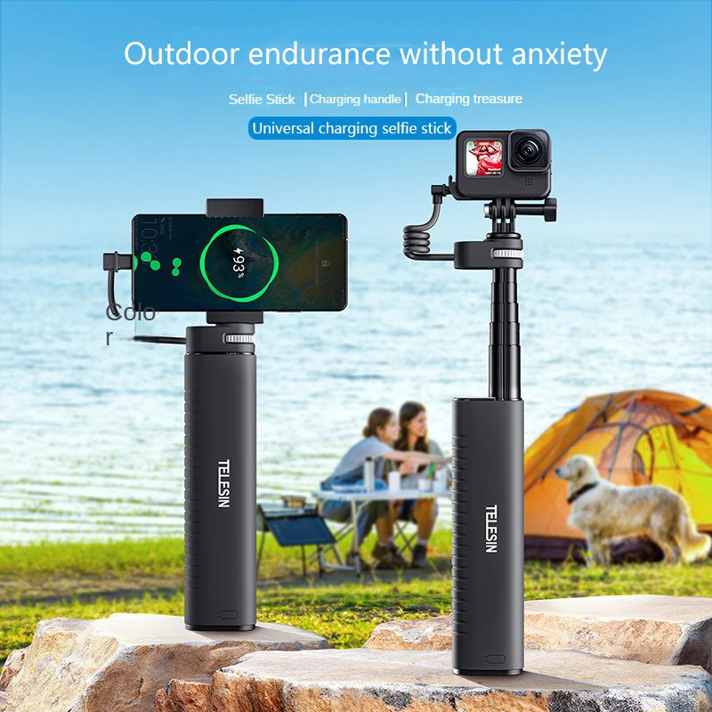 Ricarica Selfie Stick Per Gopro12/11/10/9/Action4/Insta360 Fotocamera Sportiva Universale Mini Dslr Telefono Accessori Universali