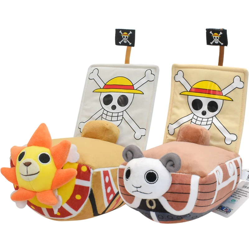 Kawaii One Piece Thousand Sunny Going Merry Soft Peluche Pilows Cute Anime Peluche Bambole Peluche Festival Regali