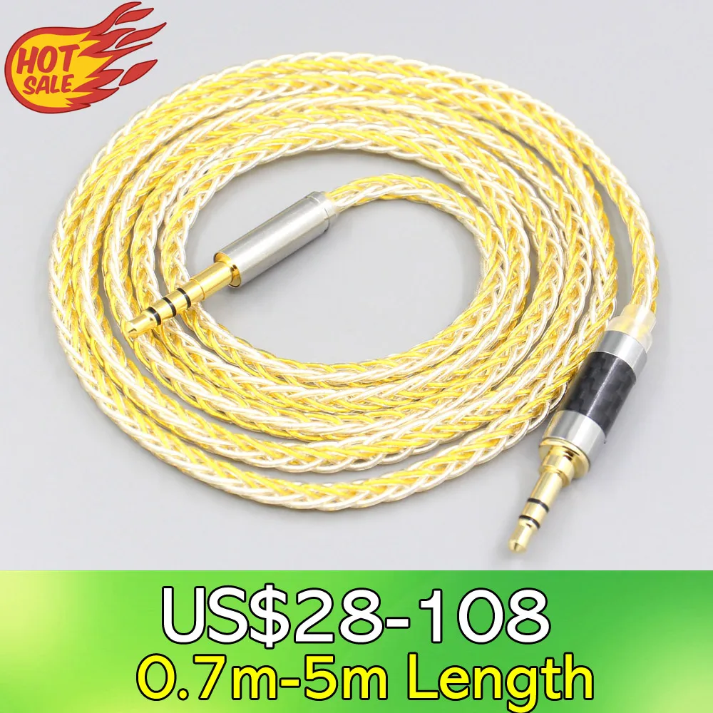 Ln007272 Cavo Auricolare Placcato Oro Argento 8 Core Per Audio Technica Msr7 Sr5 Ar3 Ar5Bt Fidelio X1 X2 F1 L2 L2Bo X1S X2Hr M2Bt