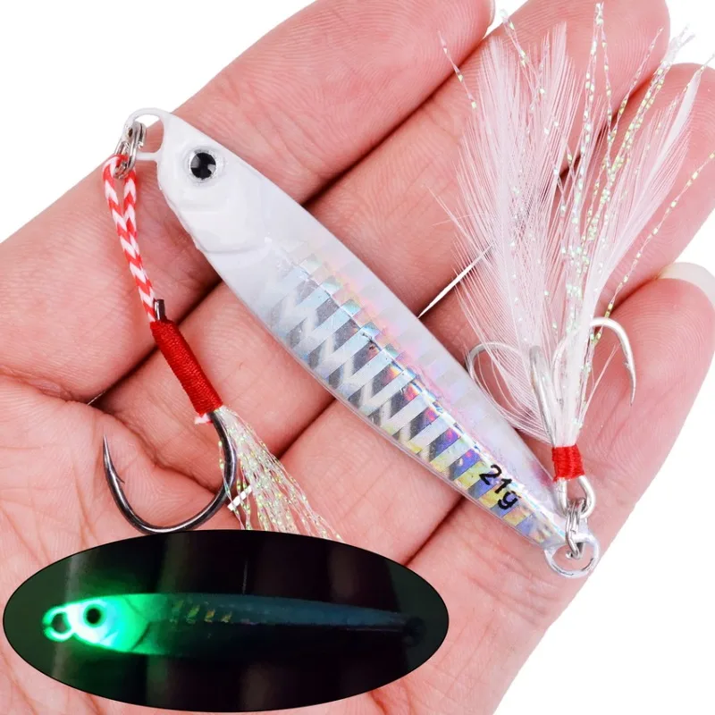 1 Pezzi New Cast Metal Bait Spinner Spoon Esche Da Pesca Jigs Trota Fishing Hard Baits Tackle Pesca Sea Fish Jigging Set