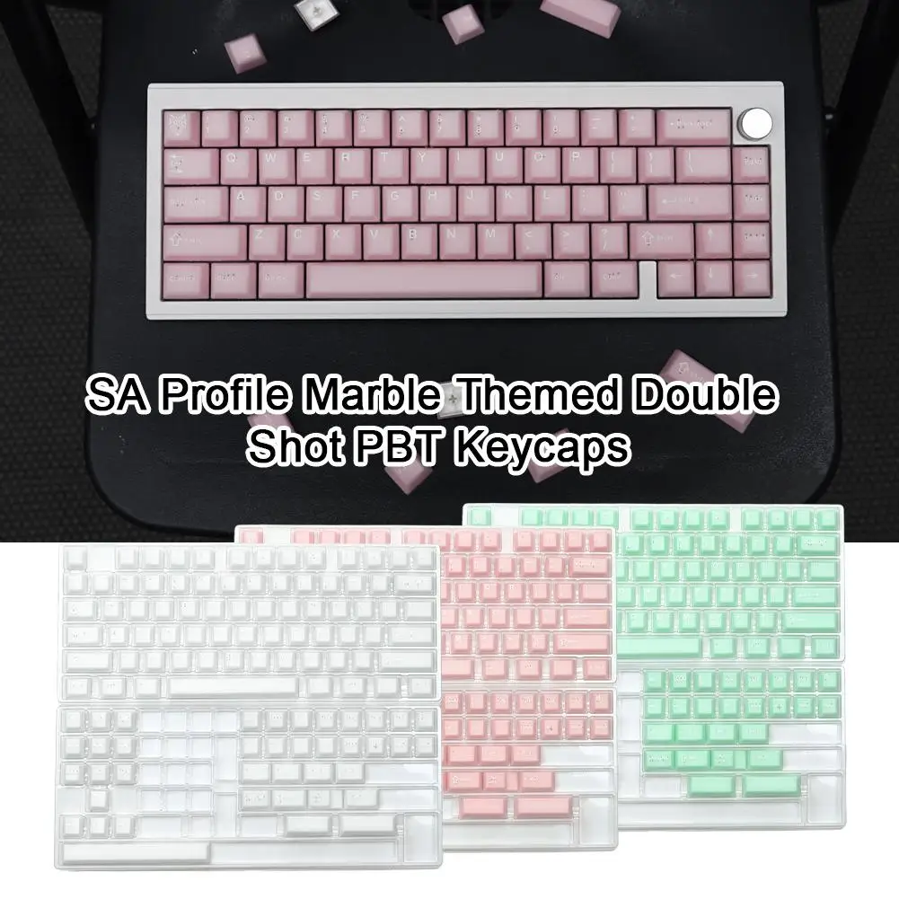 114 S Caps Double Shot Pbt Caps Latte White Sa / Profile Cap Per Mx Switch Gamer Board Y9P6