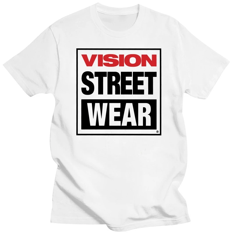 Maglietta Da Uomo Vintage Skate T Shirt Visione Tee Street Wear Shirt Retro Girocollo Cool Man T-Shirt