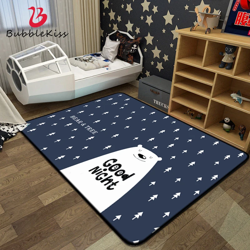 Bubble Kiss Carpet For Living Room Modern Cartoon Animal Pattern Carpet Sponge Double Layer Design Kids Room Decoration Rug