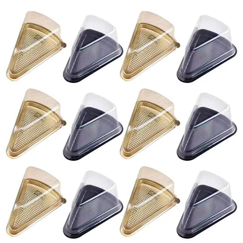 40 Pezzi Scatole Per Fette Di Torta Contenitori Scatole Per Torte In Plastica Scatole Per Imballaggio Per Torte Triangolari Forniture Per Feste Di Mat