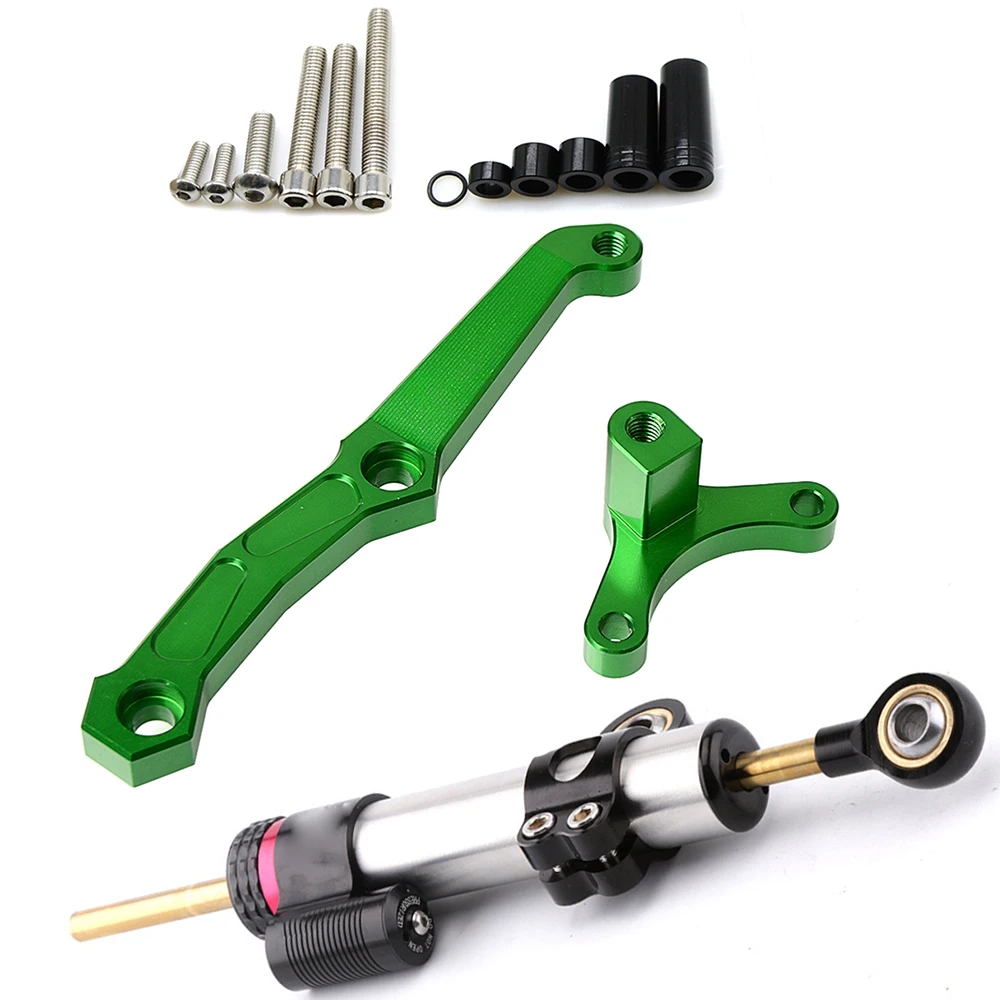 Ammortizzatore Stabilizzatore Universale Cnc Per Moto Staffa Di Montaggio Completa Dello Sterzo Per Kawasaki Z800 2013 2014 2015 Z800 Con Staffa