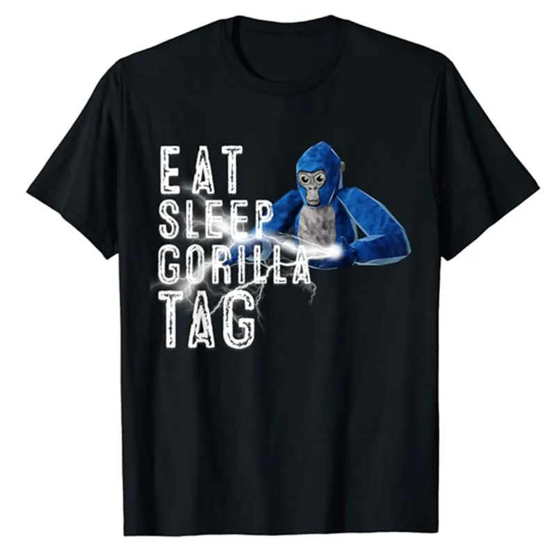 Divertente Eat Sleep Gorilla Tag, Gorilla Vr Gamer Per Bambini Adulti T-Shirt Videogioco Lover Life Style Graphic Outfit Humor Dicing Tee