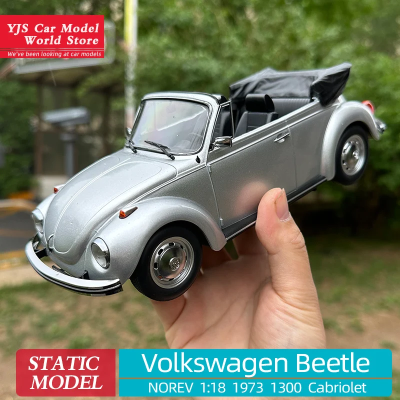 Norev 1:18 1973 Volkswagen Beetle Vw Modello 1300 Cabriolet Lega Modello Di Auto Collezione Display Pezzi Regalo
