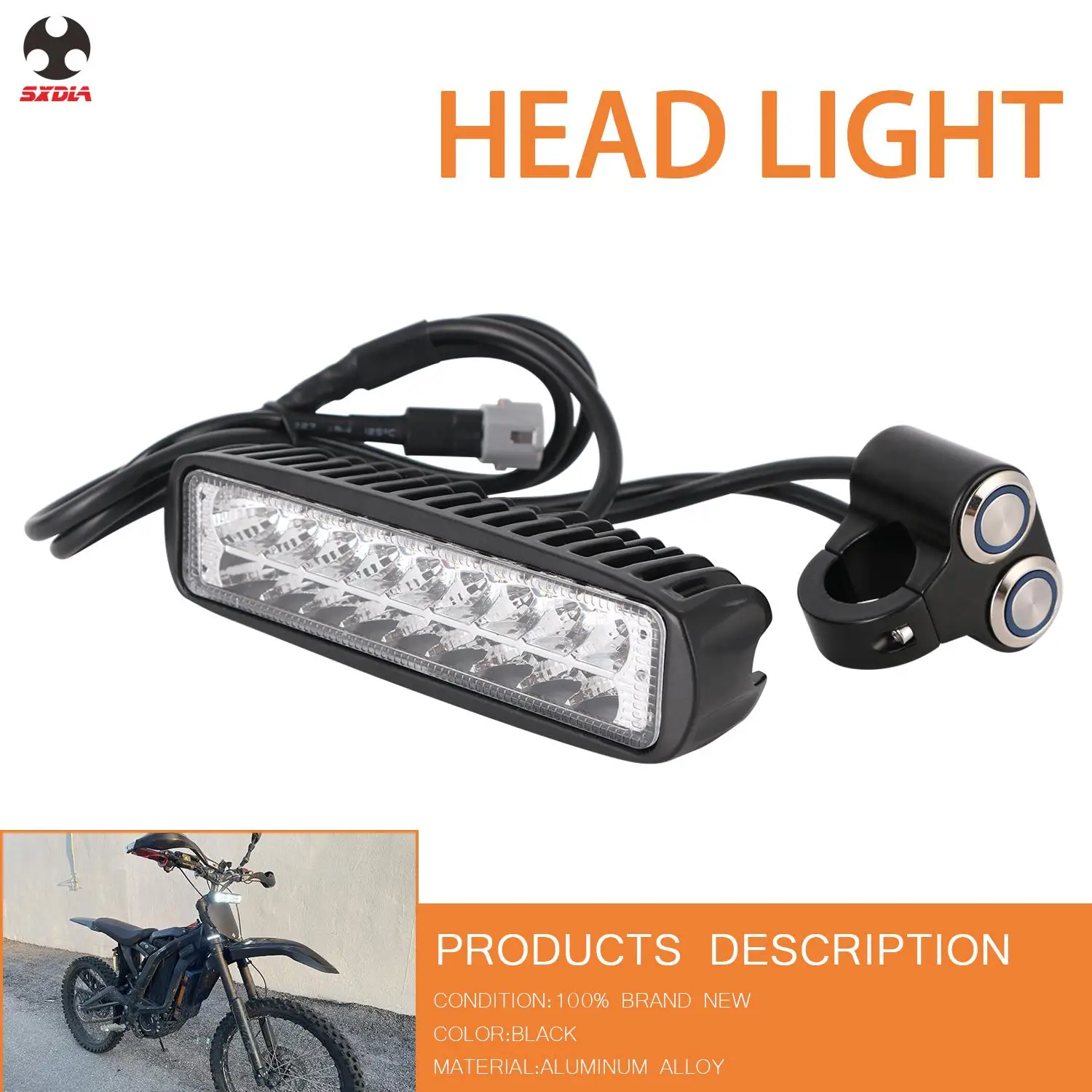 Per Surron Sur-Ron Sur Ron Light Bee X S Segway X160 X260 Electric Cross-Country Bike Moto Led Faro Anteriore Con Interruttore