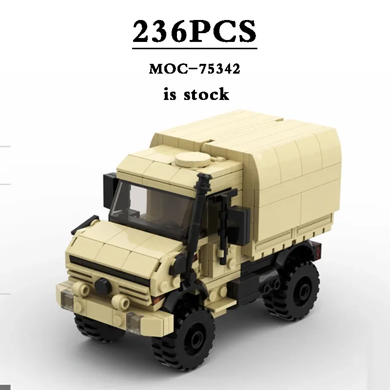 Piccolo Camion E Trasporto Del Personale Di Carico Moc-75342 Army Series Building Block Toys 236Pcs Giocattoli Per Bambini Fai Da Te Giocattoli Fai Da