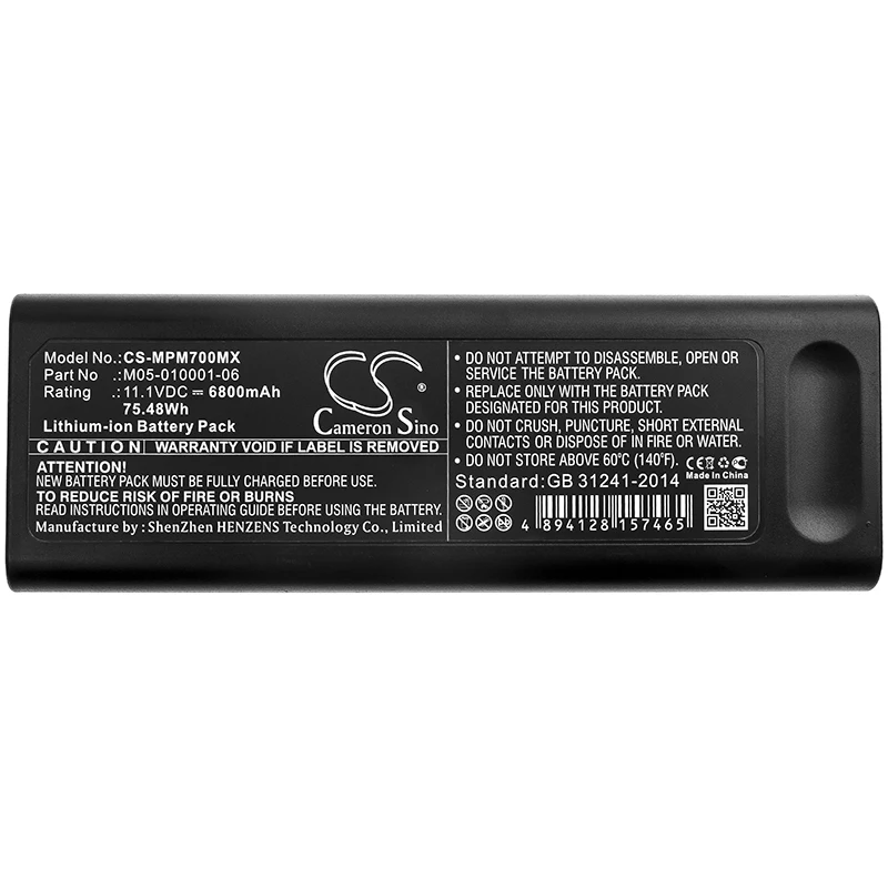Cameron Sino 6800Mah Batteria Per Mindray Li23S003A M05-0100001-06 M05-010001-06 Mdr-M05-010001-06 Pm7000 Accutorr V Dpm3 Dpm4