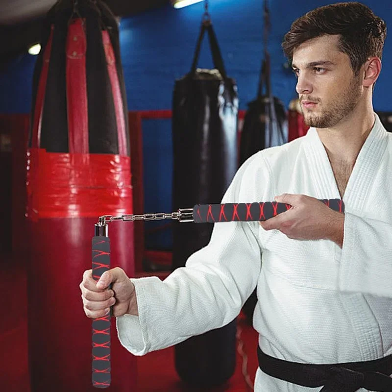 Spugna Nunchucks Arti Marziali Nunchaku Insegnamento Pratica Nunchakus Cinese Kung Fu Wushu Nunchucks Formazione Per Principianti