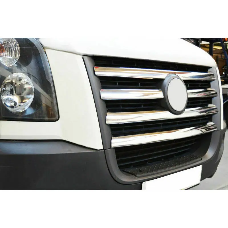 Griglia Cromata Liste Per Il Vw Crafter I Di 2006-2011 Chrome Placcato Stecca In Acciaio Inox Anteriore Chrome Embellisher