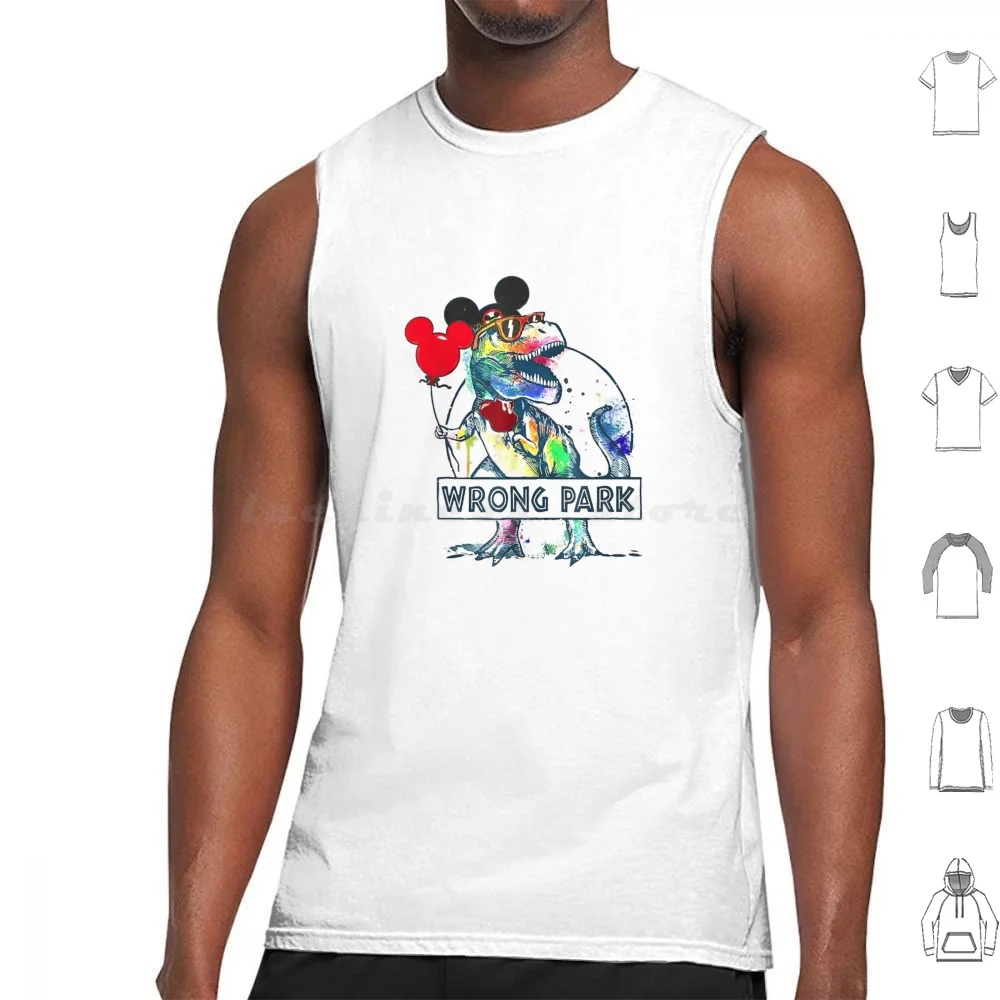Swiss Park Dinosaur Funny Dinosaur Tank Tops Print Cotton Funny Cute Dinosaur Errt Tyrannosaurus Park Glasses Funny Cute