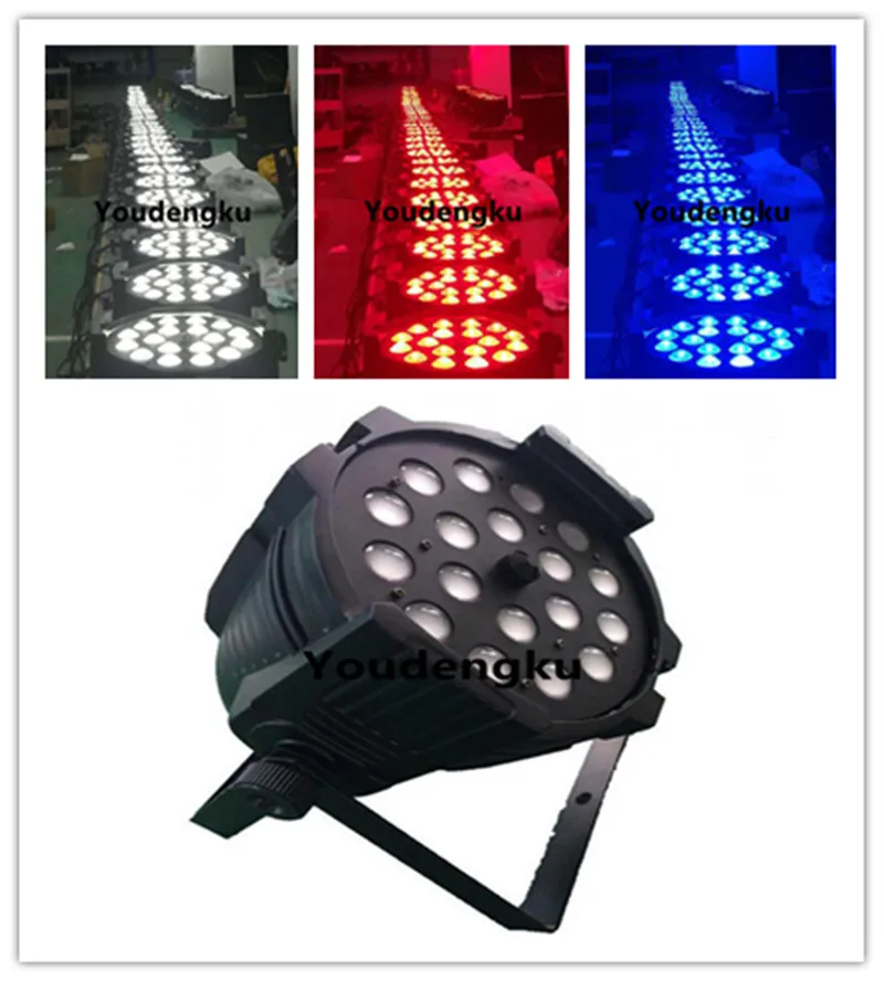 6Pcs Luci Di Partito Suono Attivato Zoom Indoor Led Par 18*10W Led Rgbw Zoom 4-In-1 Luce Par