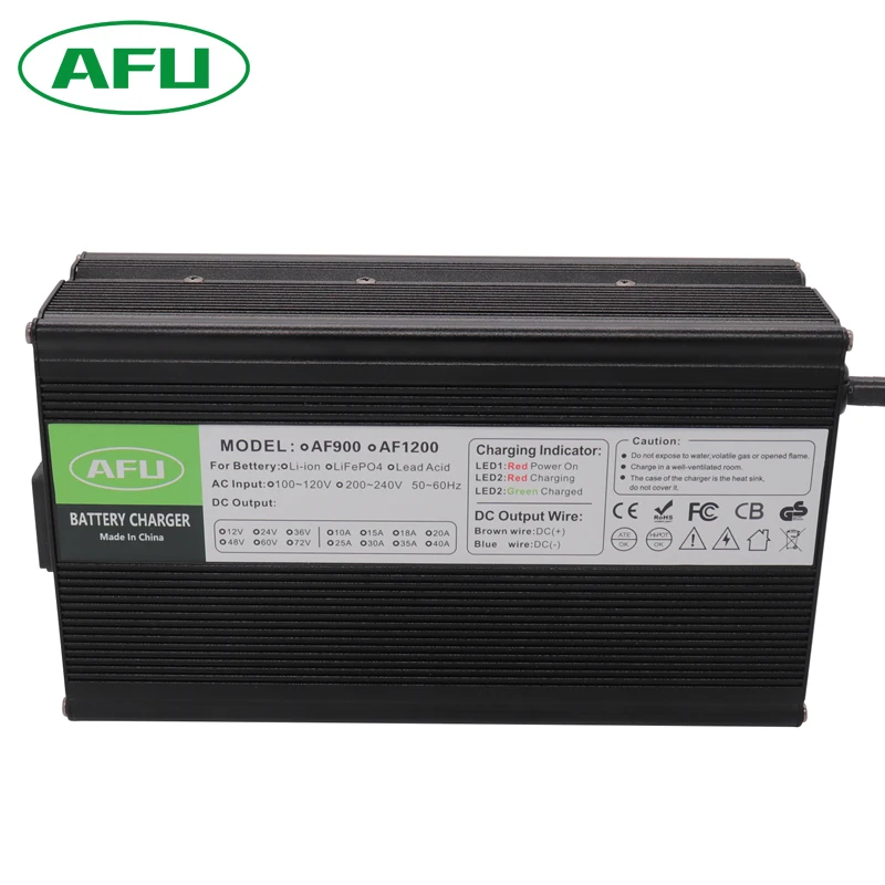 Caricabatterie 58.4V 15A 48V Lifepo4 Caricabatteria Intelligente Utilizzato Per Custodia In Alluminio Per Batteria Lifepo4 16S 48V 51.2V