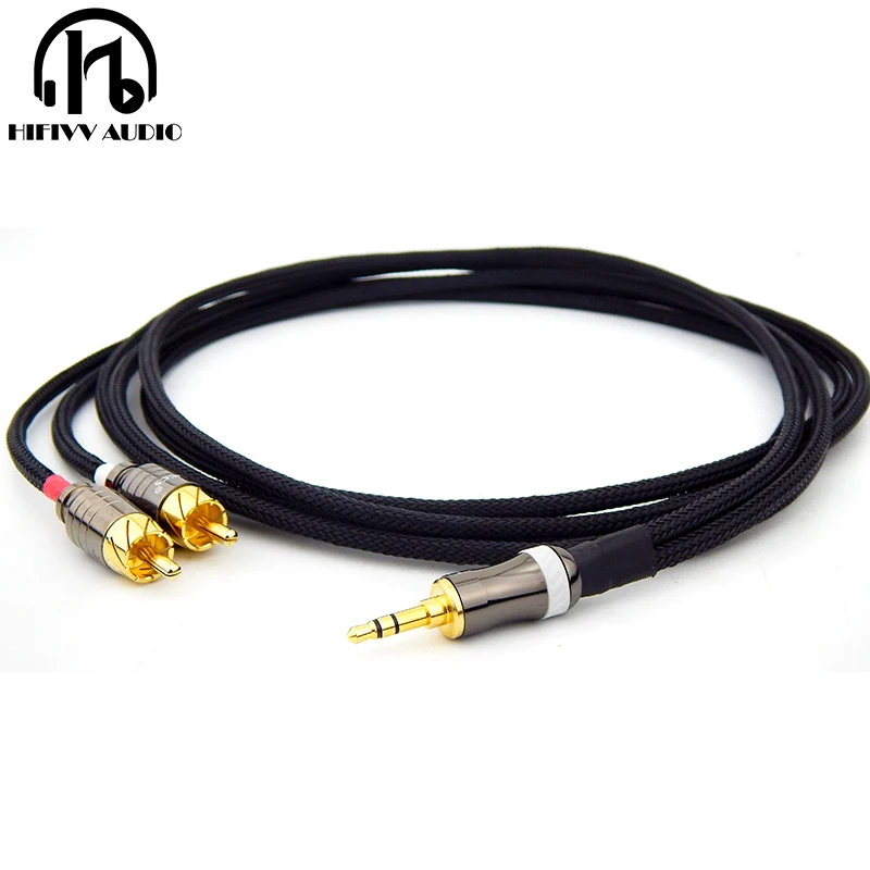 Hifi Audio Speaker Cavo Jack Da 3.5Mm A Rca Di Amplificatore Audio Linea Di Segnale Del Cavo Aux Convertire Cavo Dell'Altoparlante Rca Spina