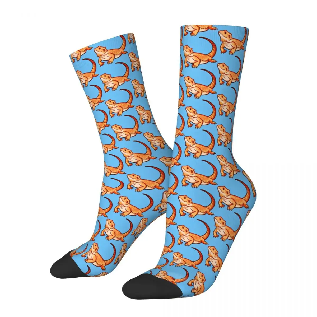 Blue Bearded Dragon Lizard Crawling Pets Calzini Uomo Uomo Donna Calze Primaverili Stampate