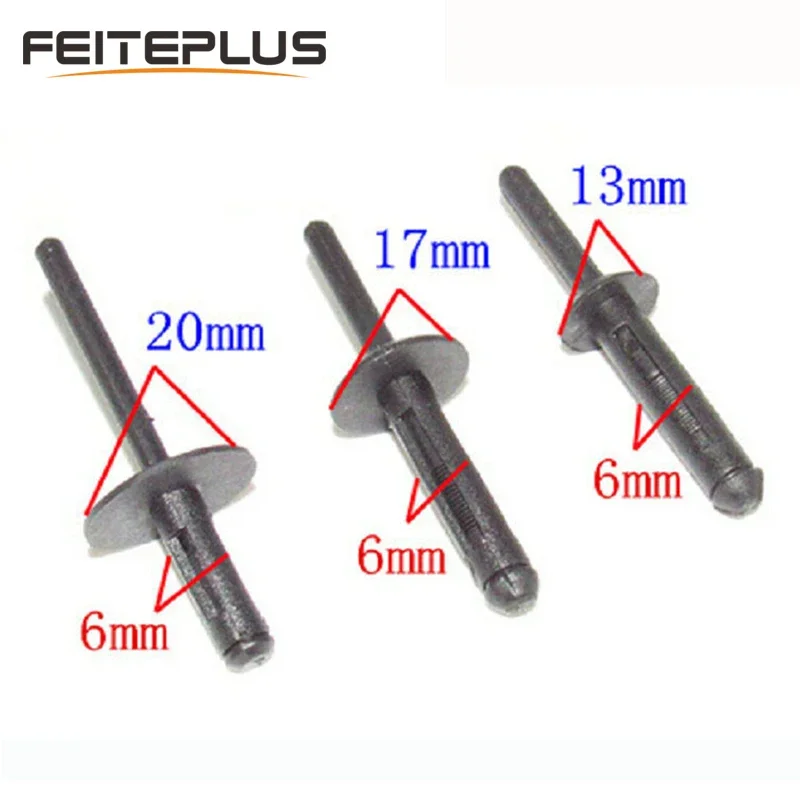 200X6Mm Automotive Clip Di Plastica Auto Door Trim Panel Paraurti Fastener Fermo Spingere Fender Clip Per Bmw E39 E36 E30 E34 E46 X5