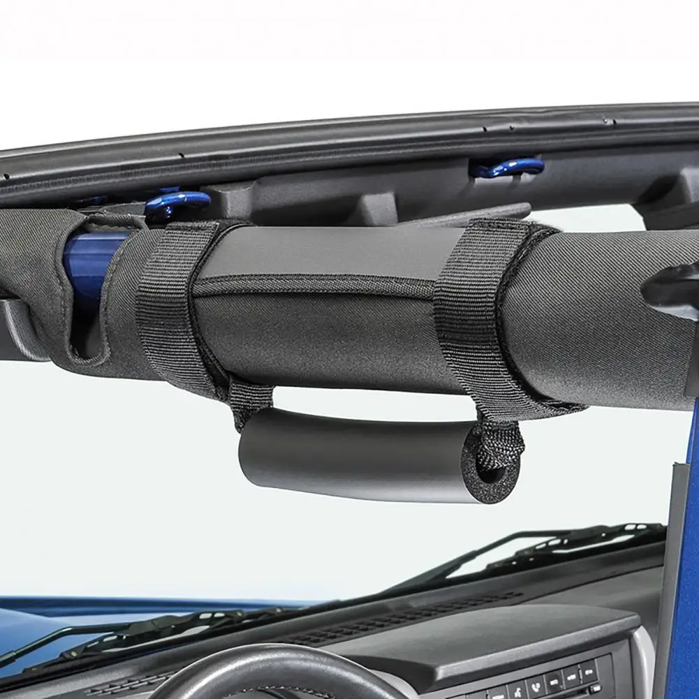 Roof Armrest Comfortable Grip Non-Slip Sponge Detachable Car Roll Bar Grab Handle Safety Grip Handle For Jeep-Wrangler