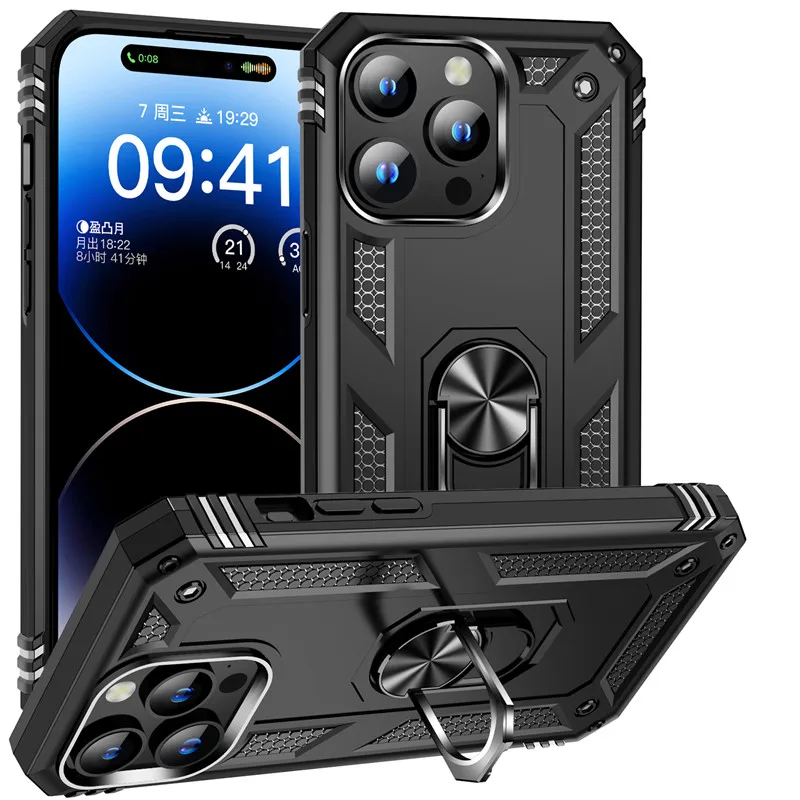 Per Iphone 15 15 Plus 15 Pro 15Pro Max Custodia Antiurto Con Aspirazione Magnetica Cover Posteriore Con Anello Per Iphone 15 Pro Iphone 15 Pro Max