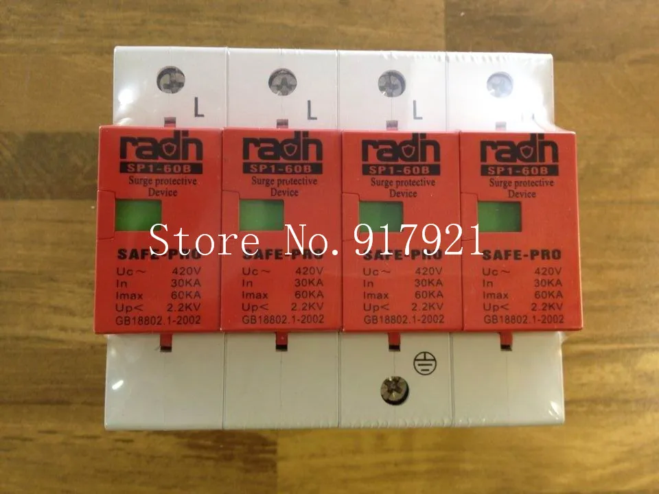 [Zob] 60Ka Layton Sp1-60B 4P/1Pc Safe-Pro Dispositivo Di Protezione Contro Le Sovratensioni Contro I Fulmini 4 Originale Nuovo