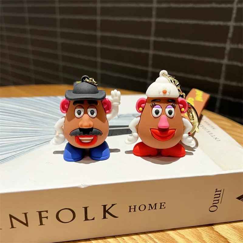 Disney Toy Story Portachiavi Cute Mr Potato Head Mrs Portachiavi Cartoon Coppia Zaino Ciondolo Portachiavi Accessori Regali Decorativi