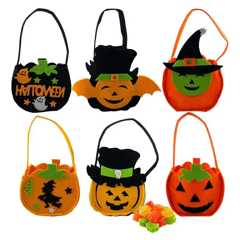 Halloween Bucket Halloween Riutilizzabile Tela Tote Bag Halloween Pumpkin Bag Ghost Goody Bag Halloween Party Favor For Trick Or
