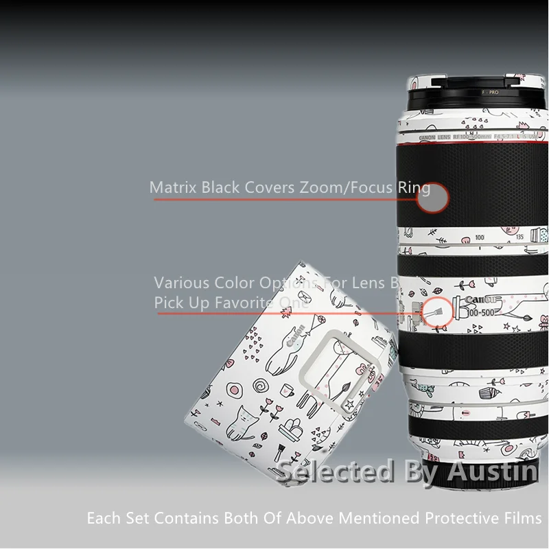 Lens Skin Decal Rf100-500 Per Canon Rf 100-500 F4.5-7.1 Lens Guard Wrap Film Decalcomania Sticker