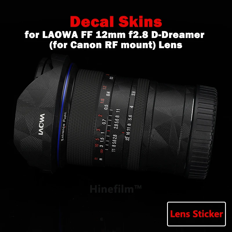 Laowa 12 F2.8 Per Canon Rf / Ef Mount Lens Premium Decal Skin Per Laowa 12Mm F2.8 D-Dreamer Lens Sticker Protector Wrap Cover