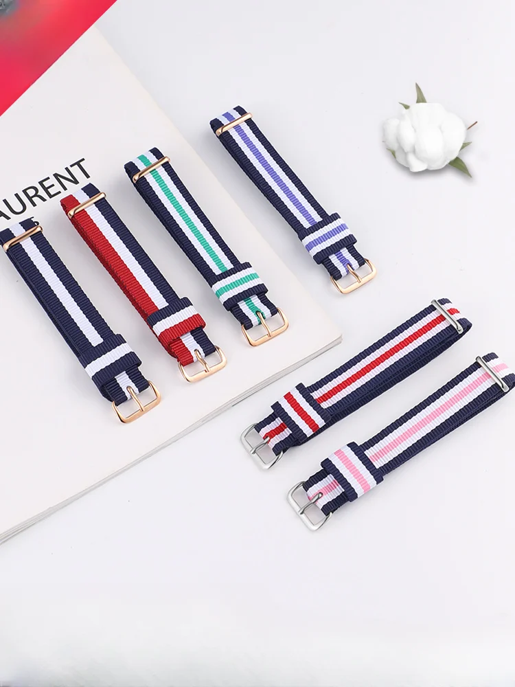 Per Dw Watch Band Daniel Canvas Solid Steel Buckle Uomo Donna Nylon Originale Wellington Nero Rosso Bianco Blu Accessori Per Orologi