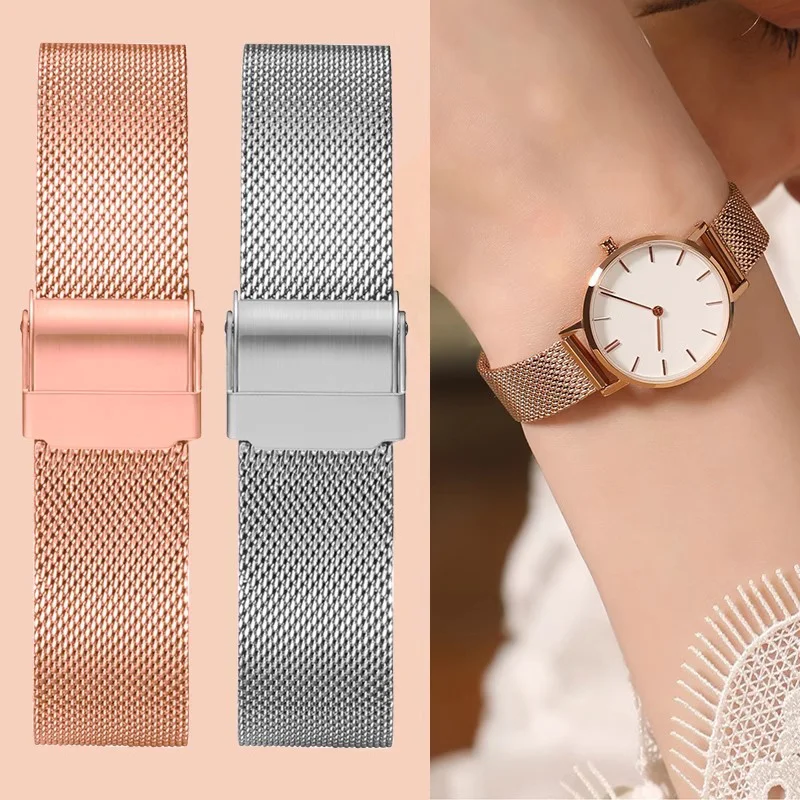 Per Dw Watch Cinturino In Maglia Con Cinturino In Acciaio Per Daniel Wellington Cinturino In Metallo Ultra-Sottile Bracciale Universale In Acciaio Ino