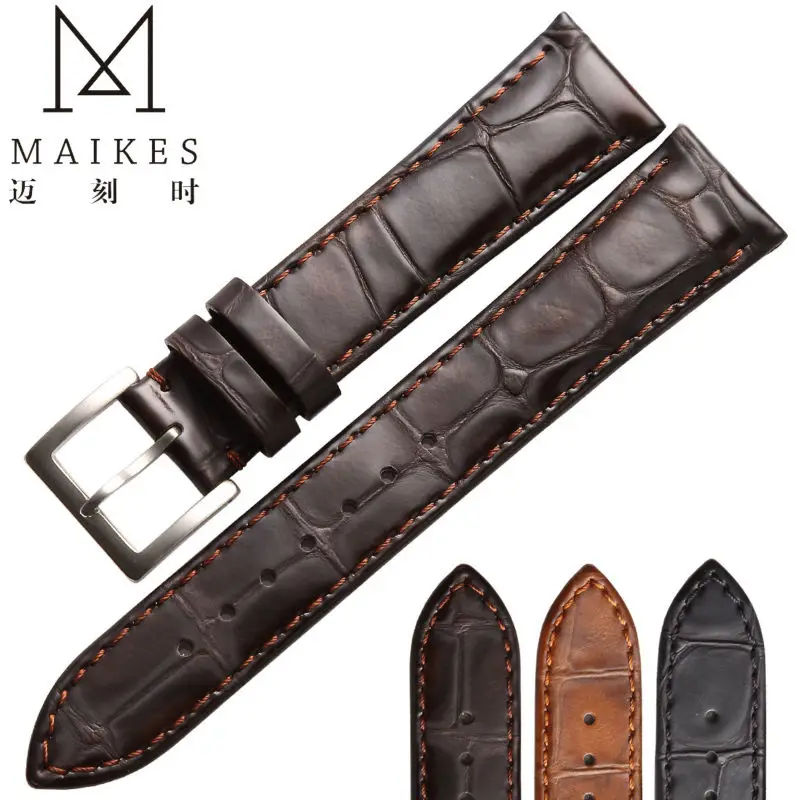 Maikes Alta Qualità Genuine Leather Watch Strap Uomini & Donne 18Mm 20Mm 22Mm Brown Watch Band Per Daniel Wellington