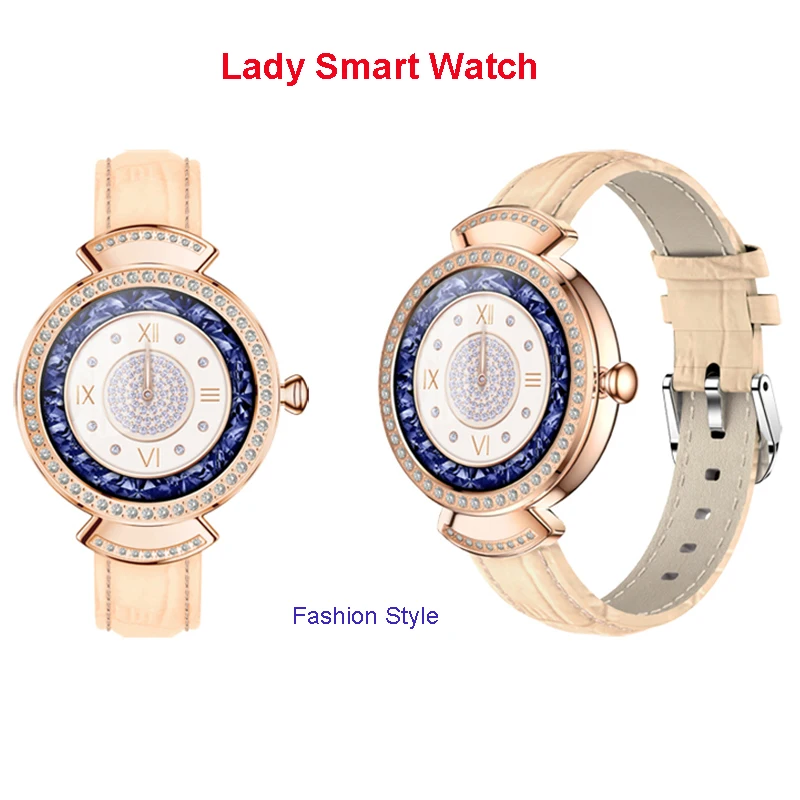 Noble Ladies Smart Watch Women Diamond Design Full Touch Fashion Bracciale Bluetooth Informazioni Completamente Compatibili Smartband Gift