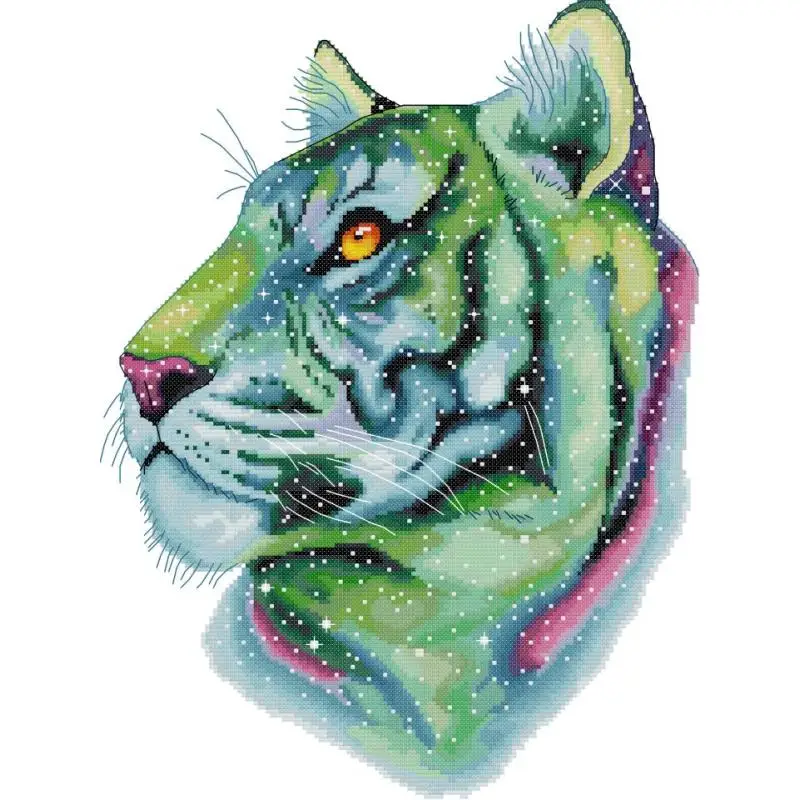 Tigri Dal Pianeta Pandora Modelli Animali Fai Da Te Kit Punto Croce 14Ct 16Ct 11Ct Bianco Conteggio Tessuto Stampato Cucito Ricamo Set